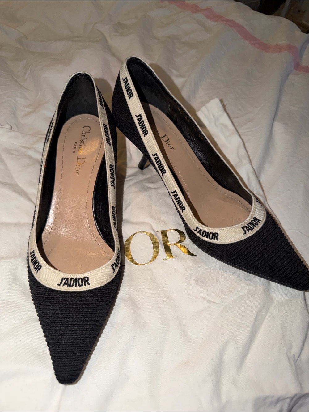 Dior J'Adior Knit Fabric Kitten Heel Pump Size 39 - Picture 5 of 8